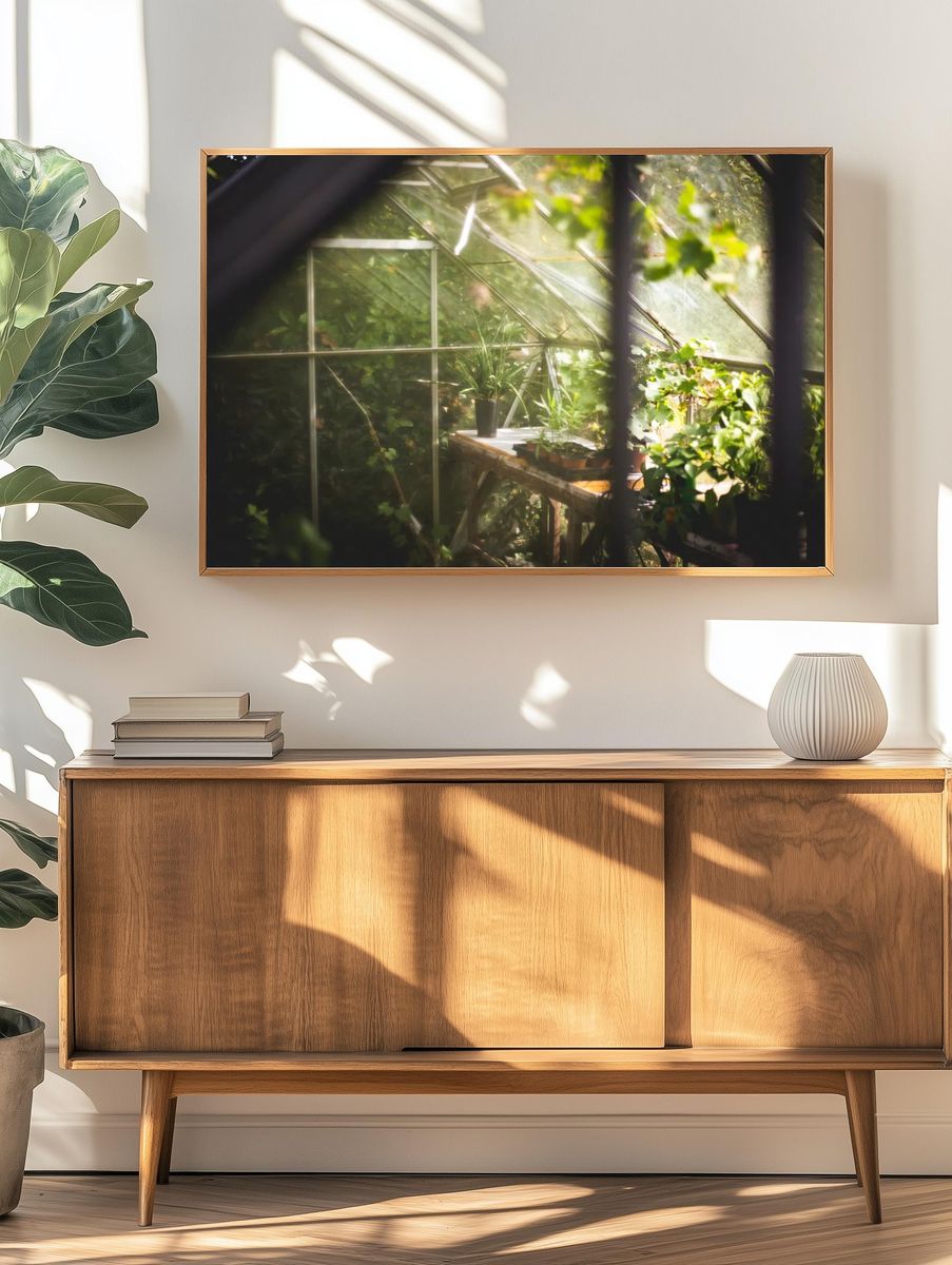 Greenhouse Interior — Nature Print. — room view 3