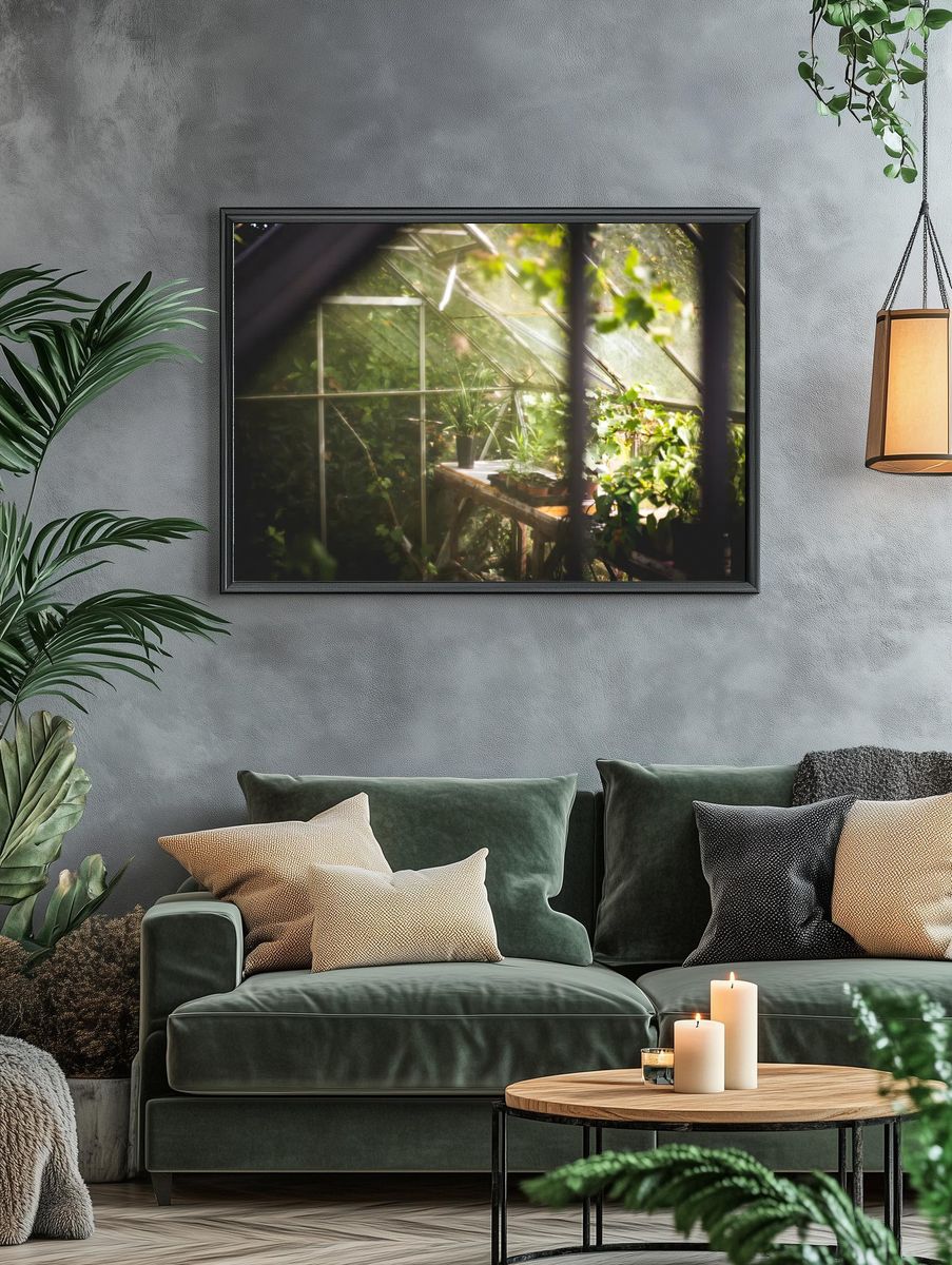 Greenhouse Interior — Nature Print. — room view 4