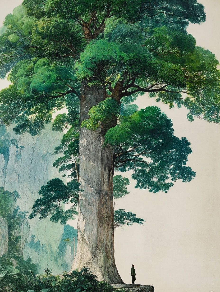 Majestic Tree in Nature — Art Print. poster — nature art