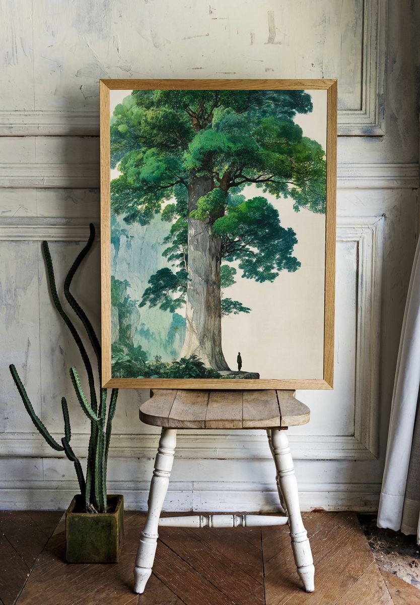 Majestic Tree in Nature — Art Print. — room view 1