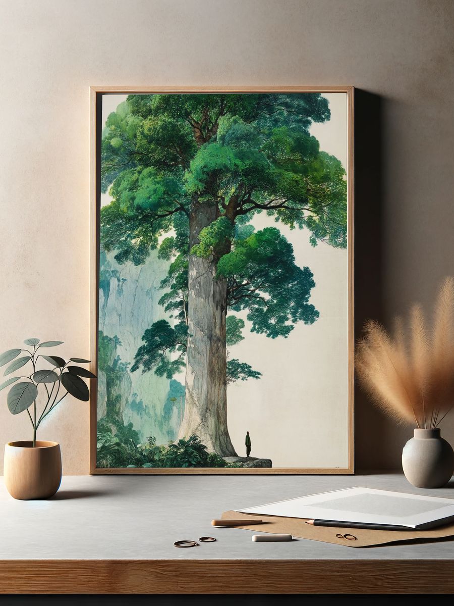 Majestic Tree in Nature — Art Print. — room view 2
