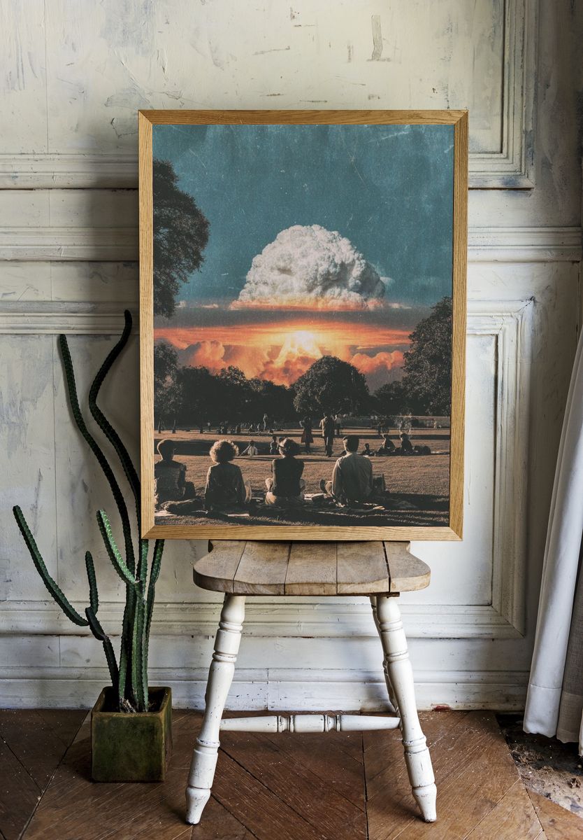 Nuclear Sunset — Vintage Print room preview