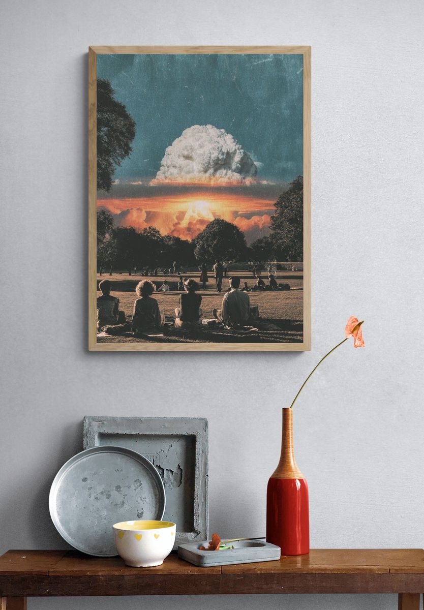 Nuclear Sunset — Vintage Print. — room view 3