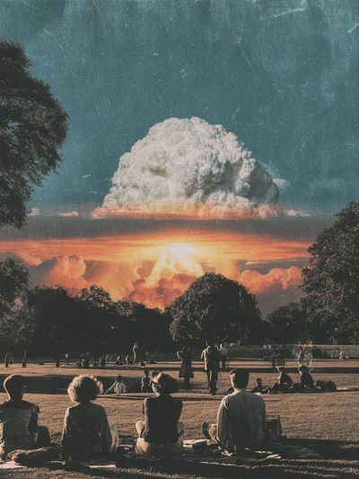Nuclear Sunset — Vintage Print