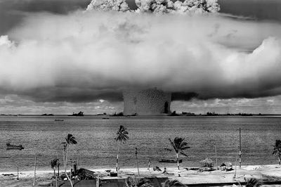 Nuclear Explosion — Black and White Print. poster print
