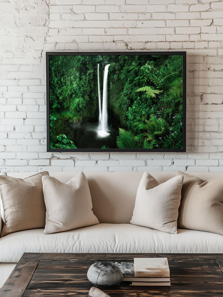 Majestic Waterfall — Nature Print room preview