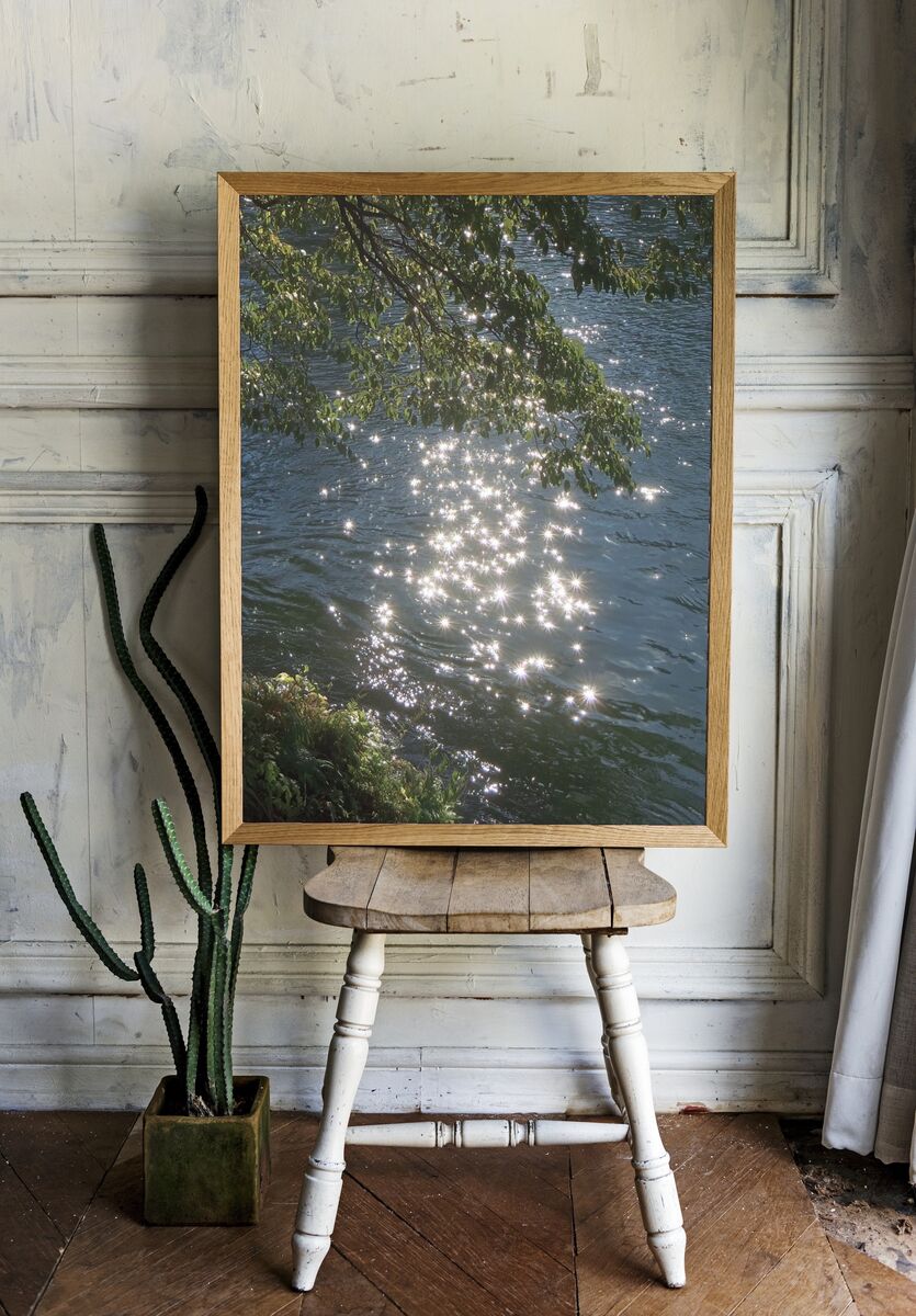 Sparkling Water Reflection — Nature Poster room preview