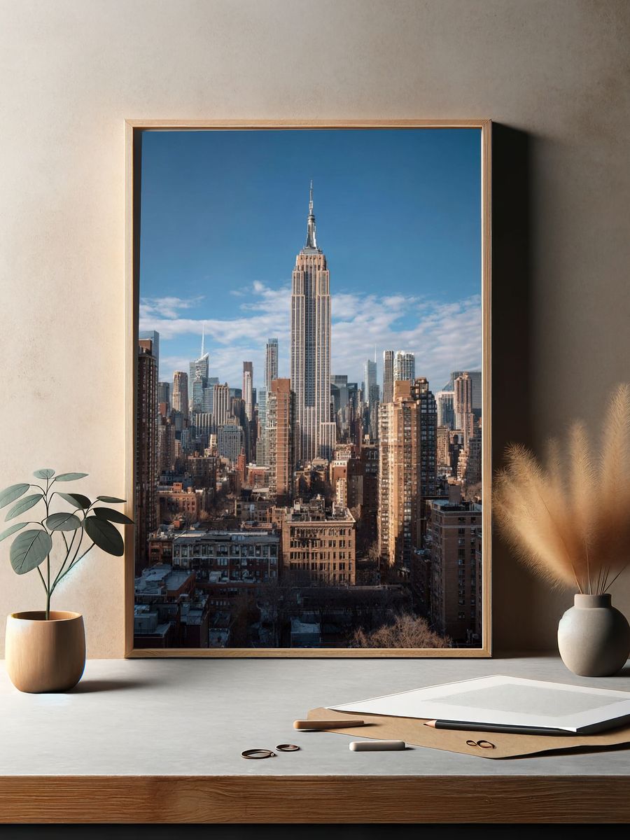 New York Skyline Photography Poster. — room view 2