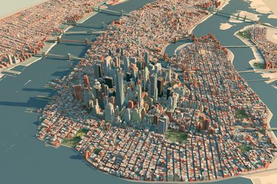 New York City Aerial Print.