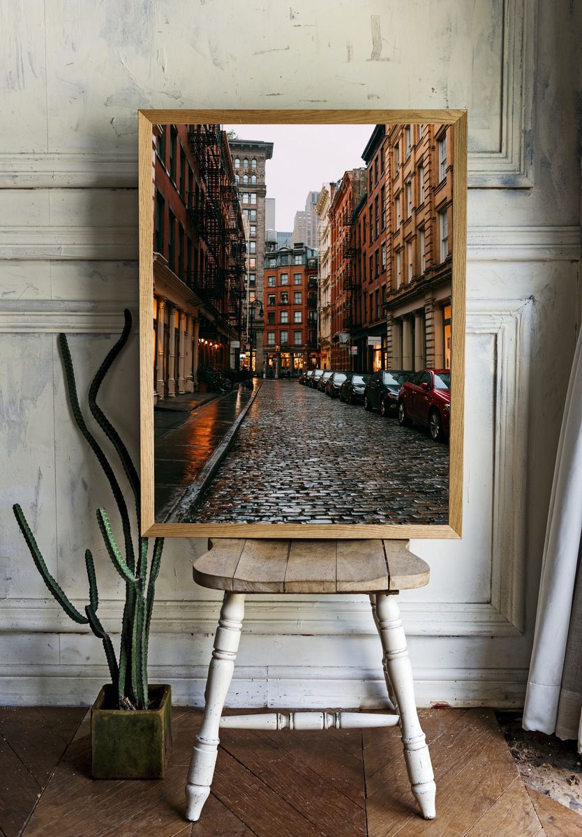Rainy New York Street Photography Poster. room preview