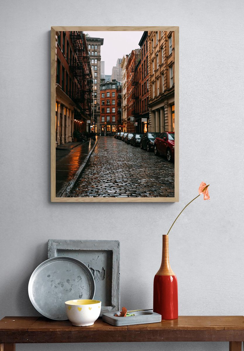 Rainy New York Street Photography Poster. — room view 3