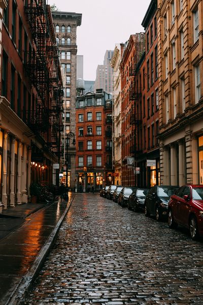 Rainy New York Street Photography Poster. poster