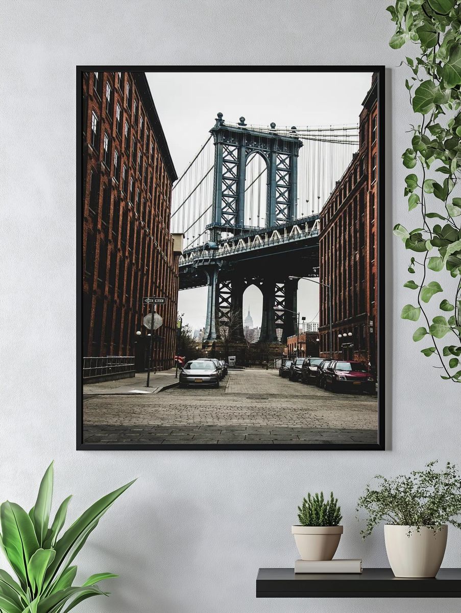 Manhattan Bridge — Urban Photography Poster. — room view 4