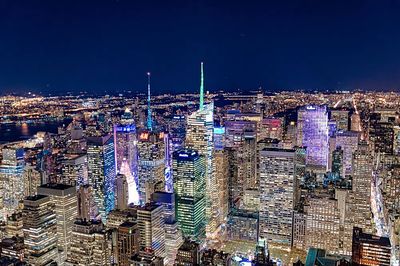 New York City Skyline at Night — Photography Print. poster print