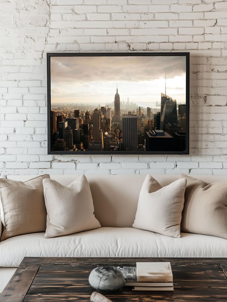 Empire State Building — Cityscape Print. — room view 1