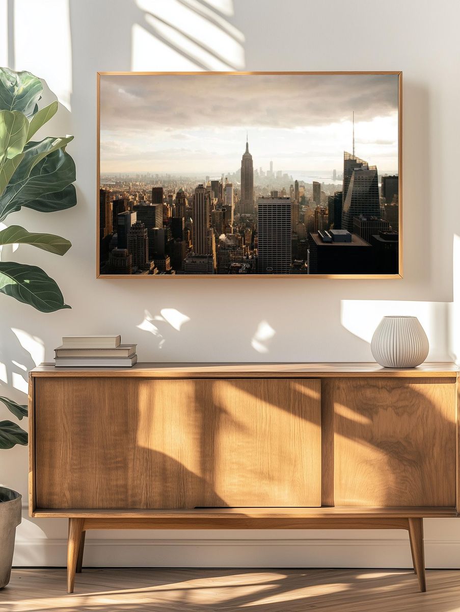 Empire State Building — Cityscape Print. — room view 3