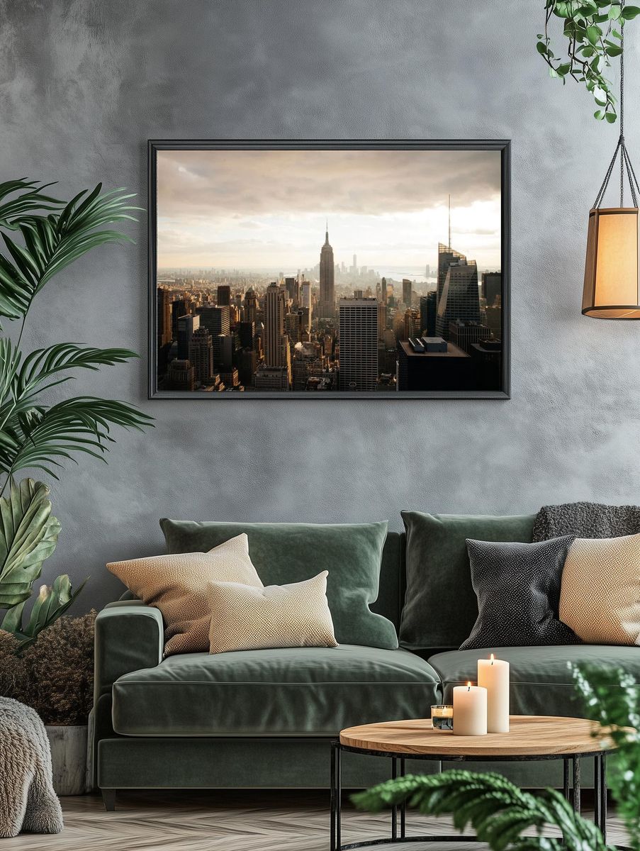 Empire State Building — Cityscape Print. — room view 4