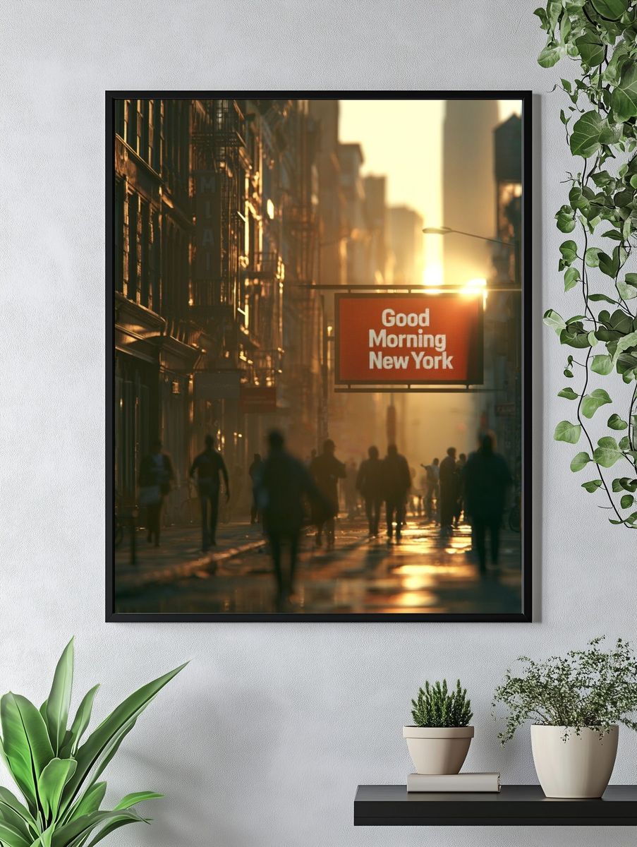 Good Morning New York Street Photography Poster. — room view 4