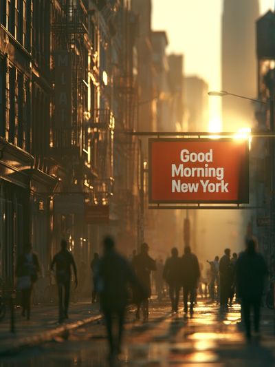 Good Morning New York Street Photography Poster. poster