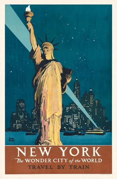 New York, wonder city world. poster