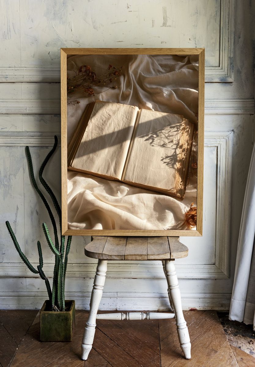 Open Book Still Life Poster. room preview