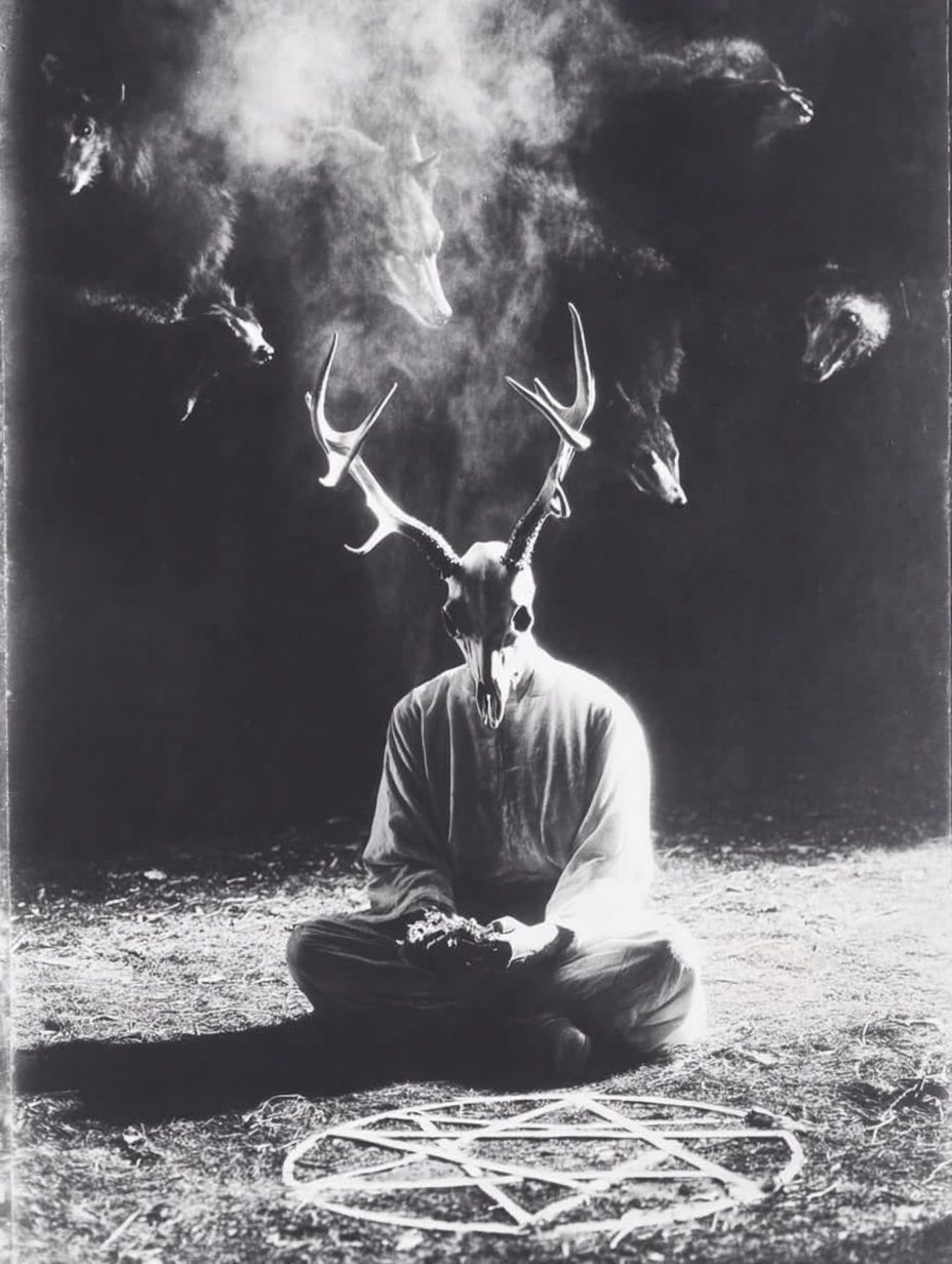 Occult Deer Skull Photography Poster. poster — photography art