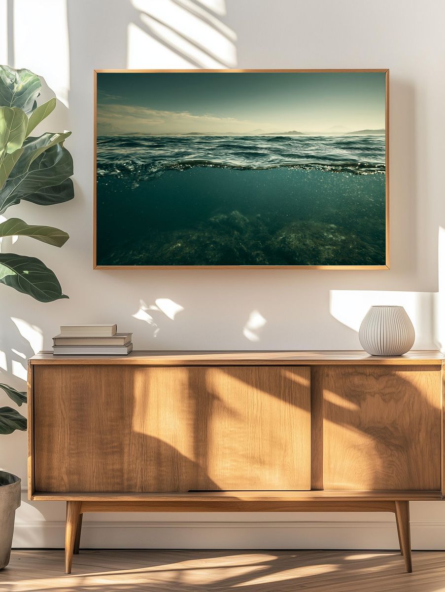 Ocean Horizon Photography Poster. — room view 3