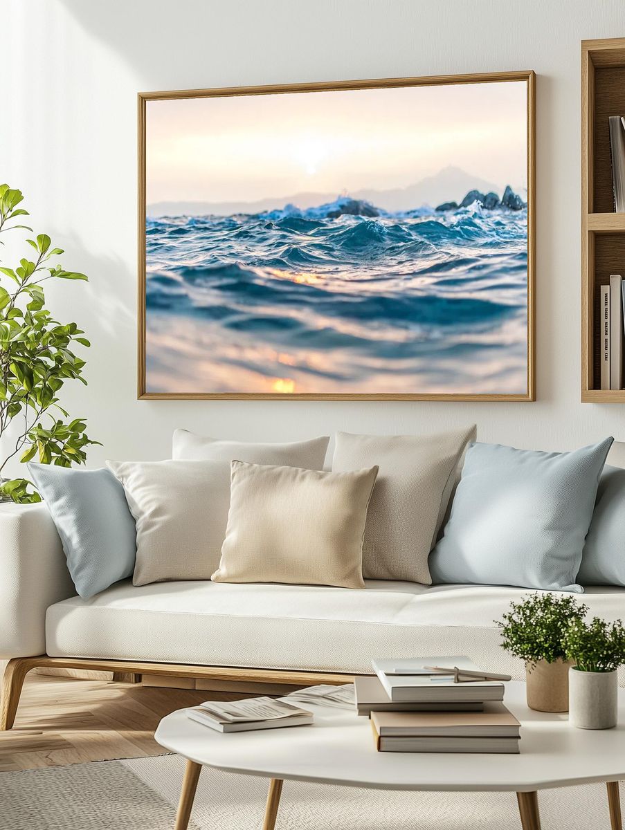 Ocean waves rippling Kavourotrypes Beach. — room view 2