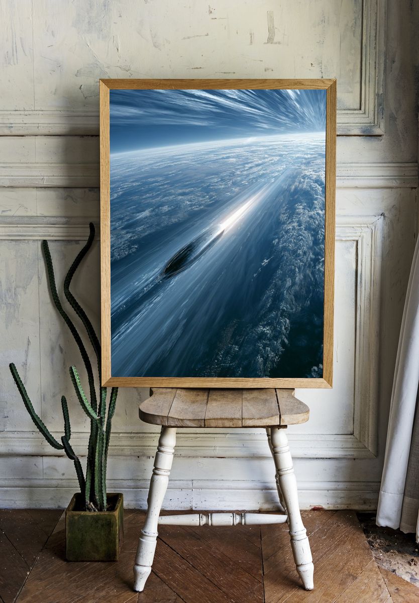 Ocean Speed Abstract Poster. — room view 1