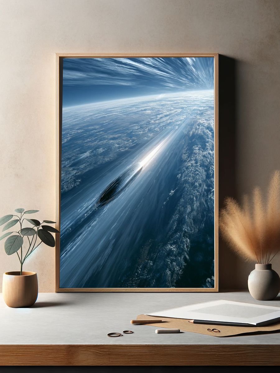 Ocean Speed Abstract Poster. — room view 2