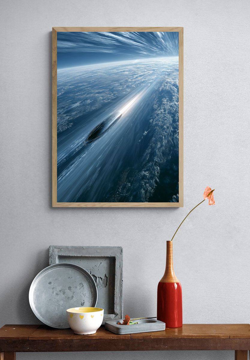Ocean Speed Abstract Poster. — room view 3