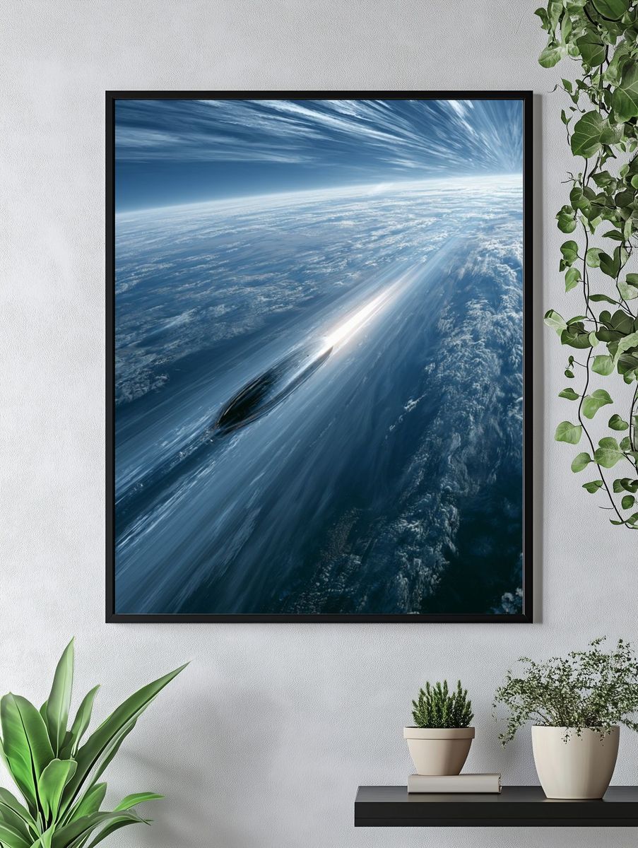 Ocean Speed Abstract Poster. — room view 4