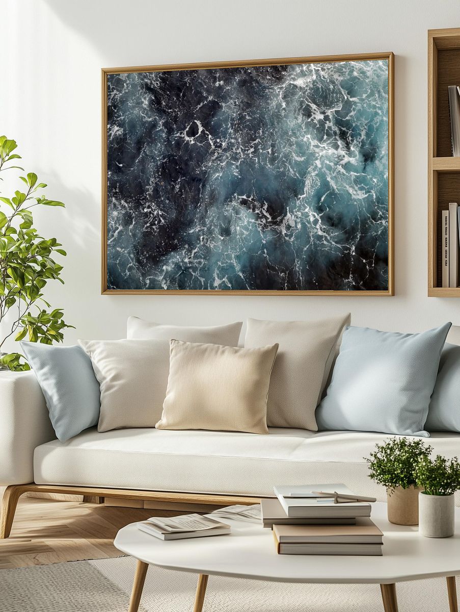 Ocean Waves — Photography Print. — room view 2