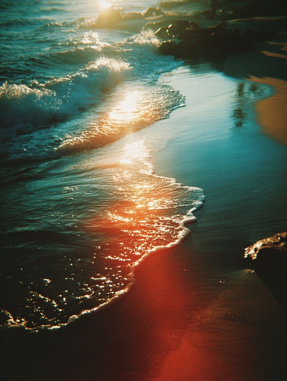 Sunset Waves — Photography Print. poster detail