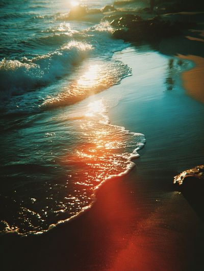 Sunset Waves — Photography Print. poster
