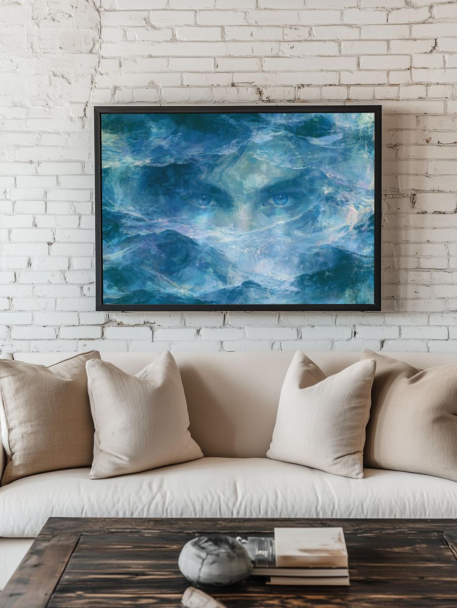 Ocean Eyes Surrealism Poster. room preview
