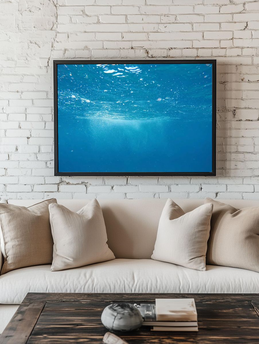 Blue ocean underwater. room preview