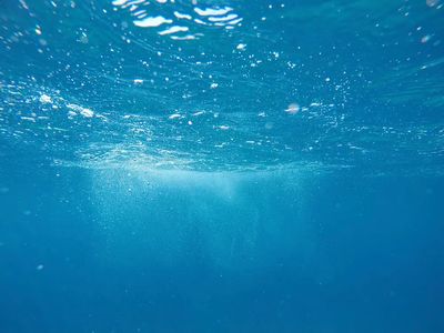 Blue ocean underwater.