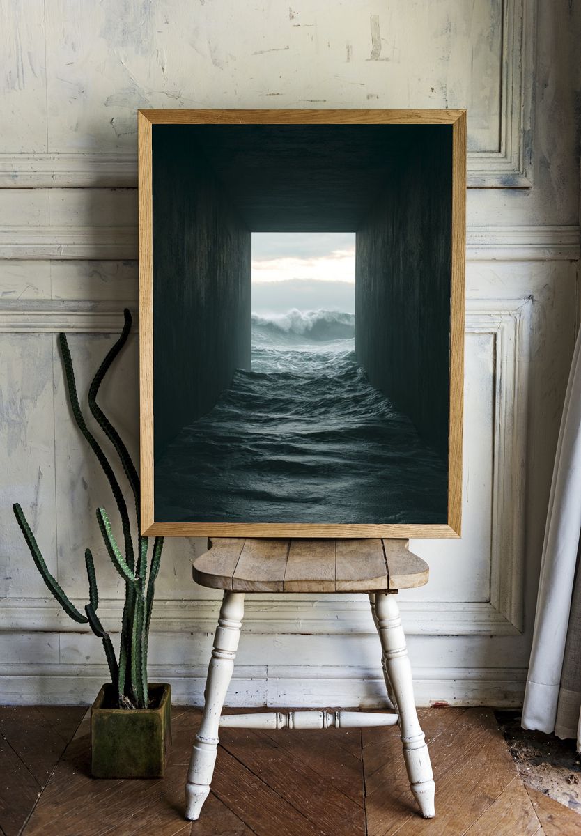 Ocean Tunnel Photography Poster. room preview