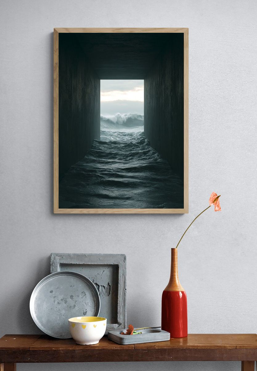 Ocean Tunnel Photography Poster. — room view 3