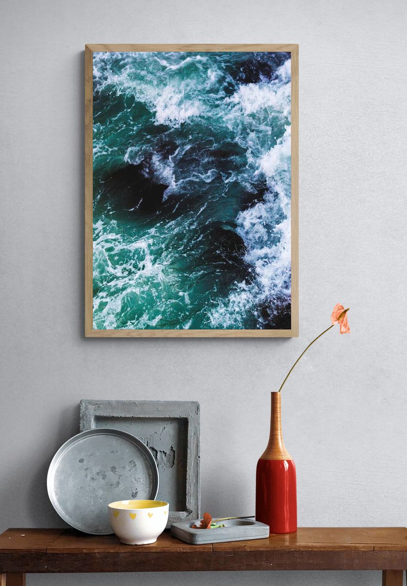 Ocean Waves — Photography Print. — room view 3