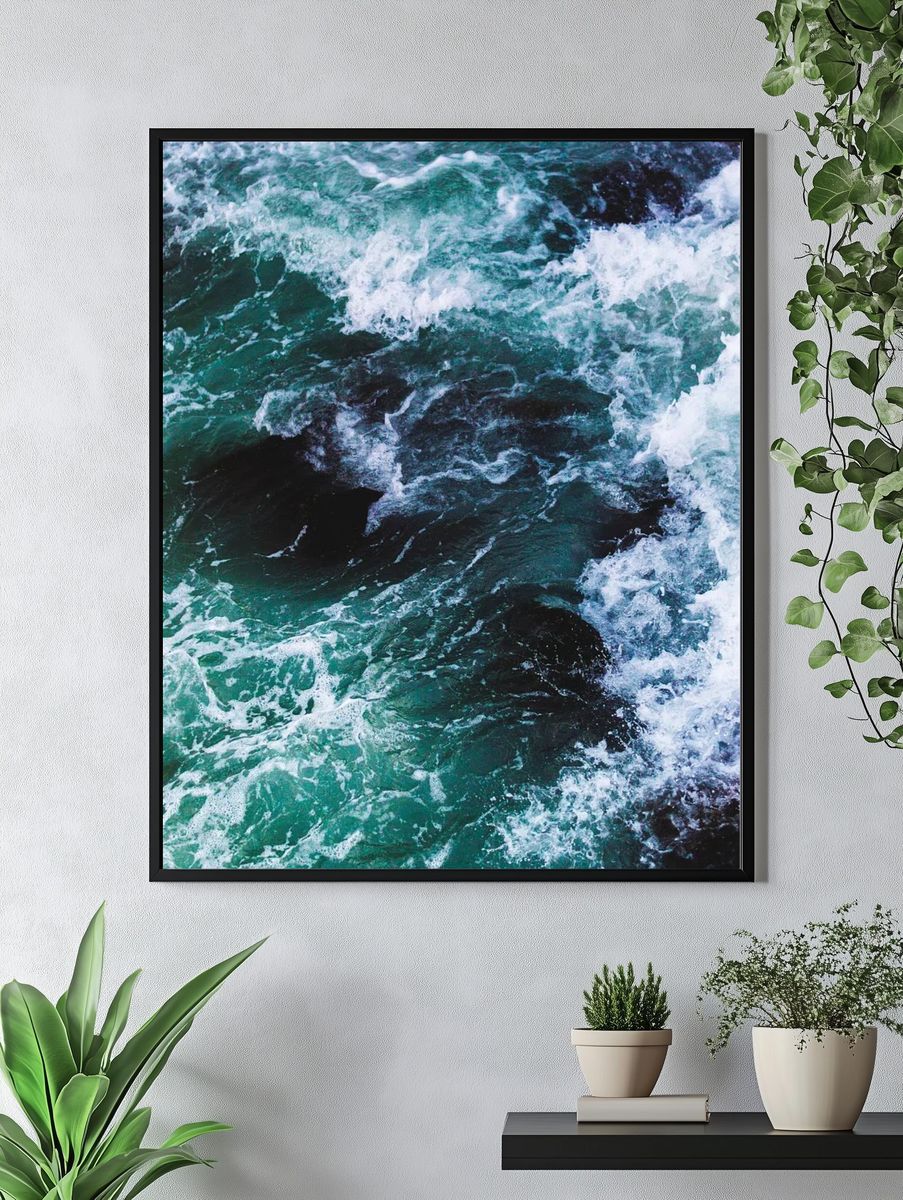 Ocean Waves — Photography Print. — room view 4