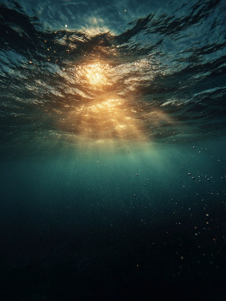 Underwater Sunlight — Ocean Photography Poster. poster — photography art