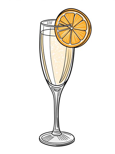 Orange Spritz Cocktail Illustration Poster. poster