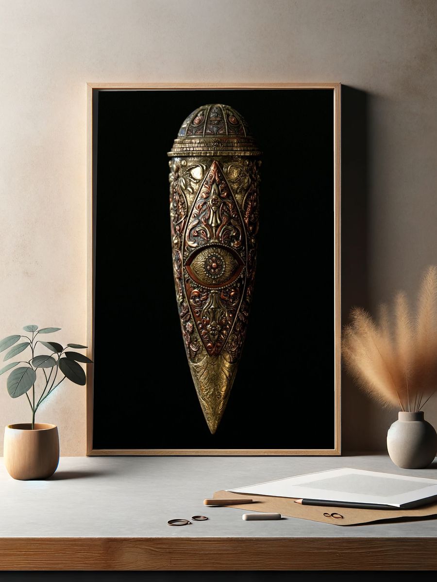 Ornate Golden Dagger Poster. — room view 2