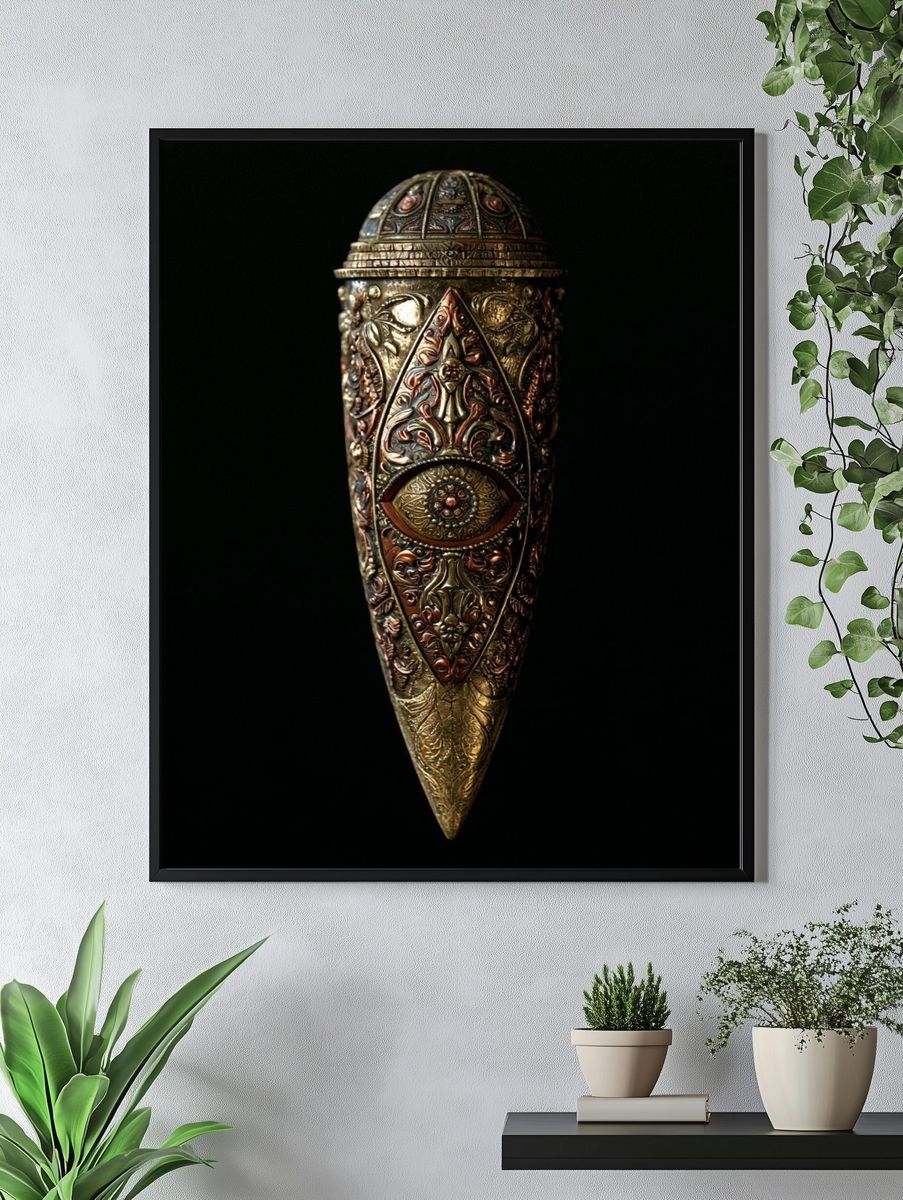Ornate Golden Dagger Poster. — room view 4