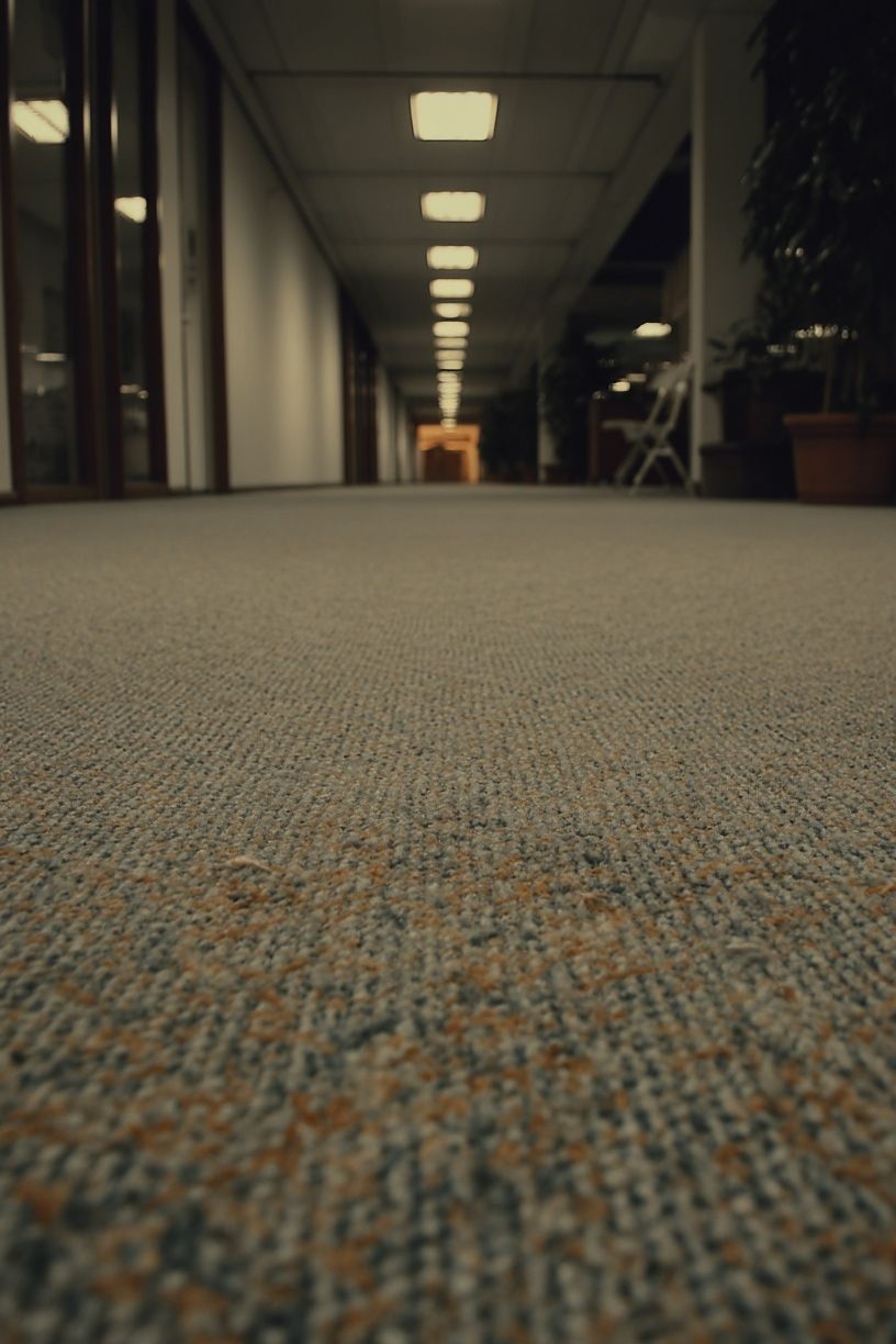 Empty Office Corridor Photography Poster. poster detail