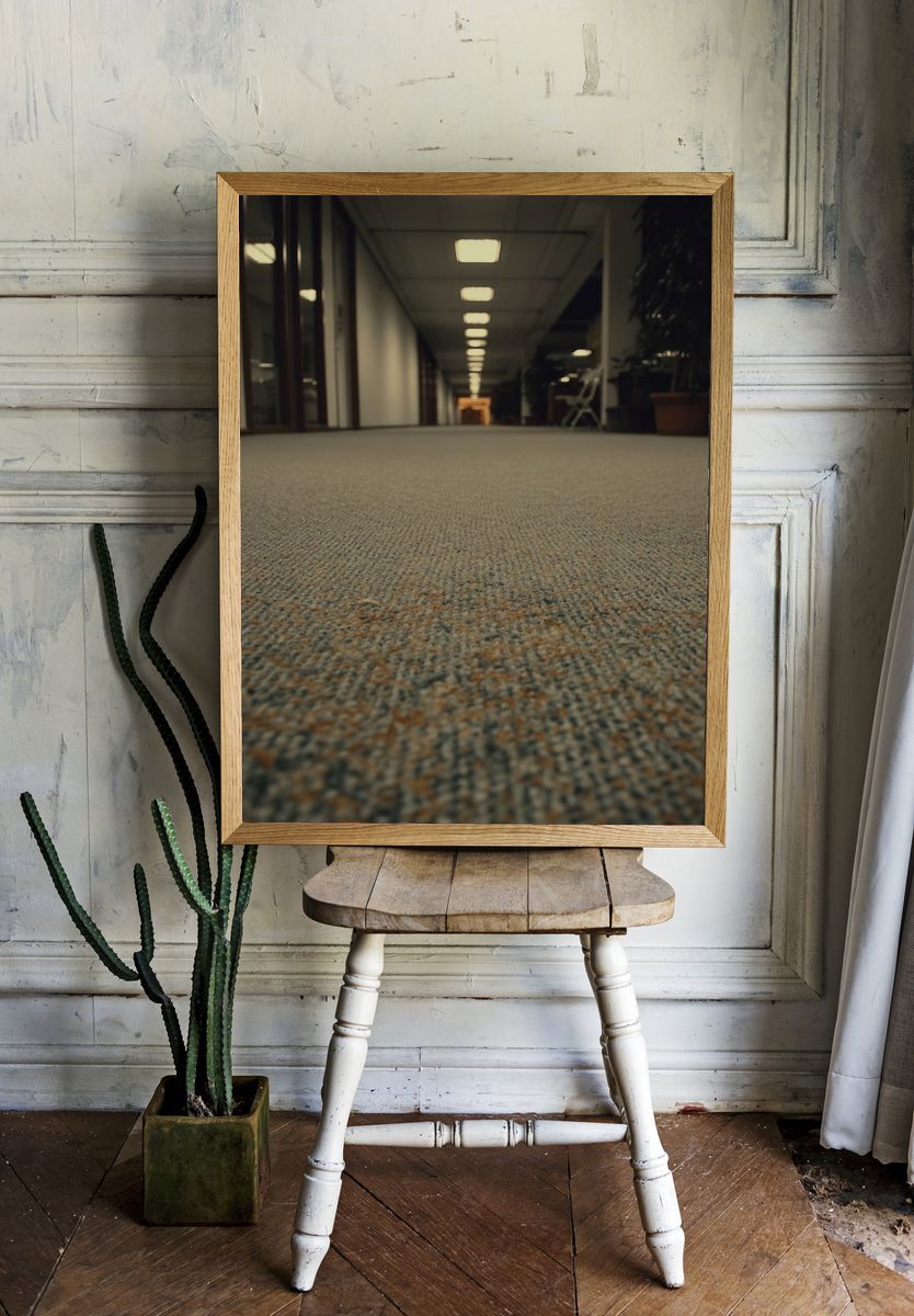 Empty Office Corridor Photography Poster. — room view 1