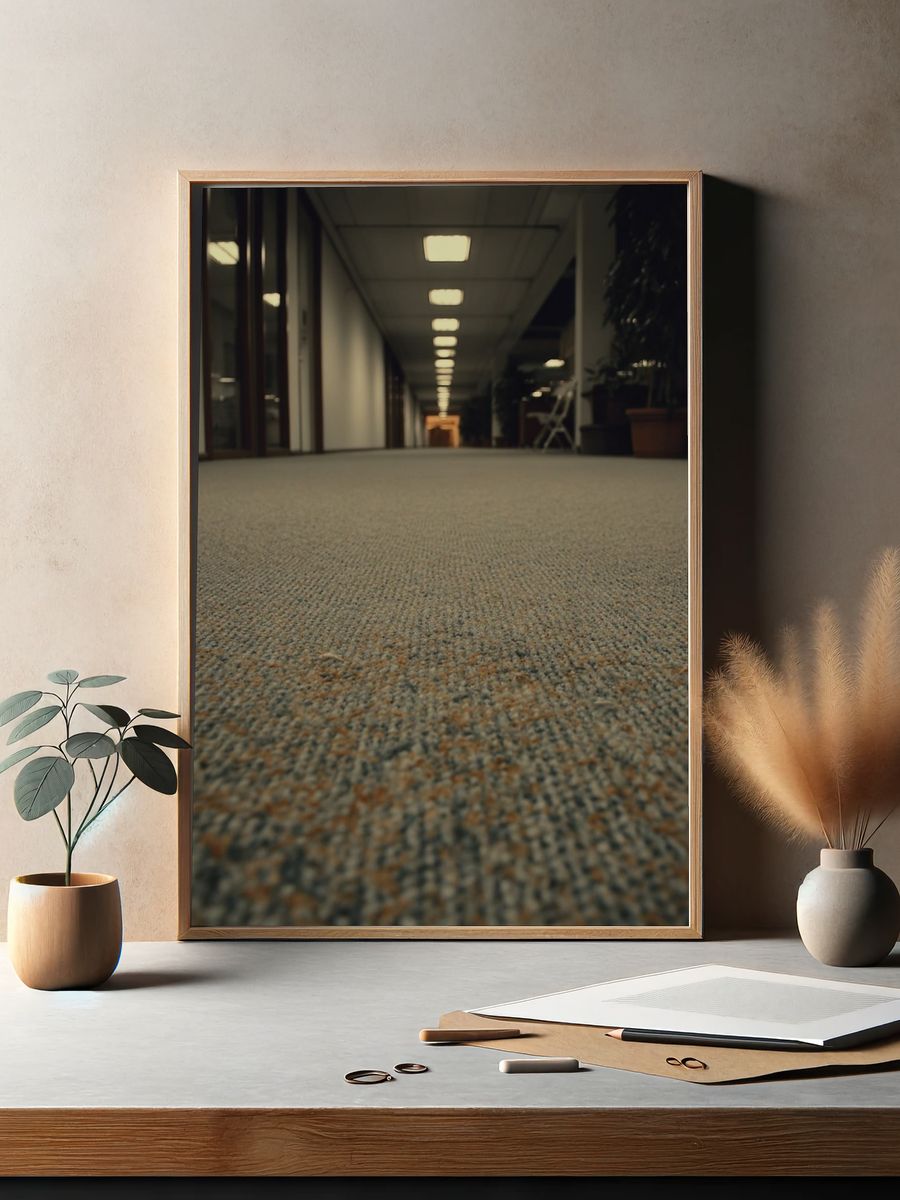 Empty Office Corridor Photography Poster. — room view 2