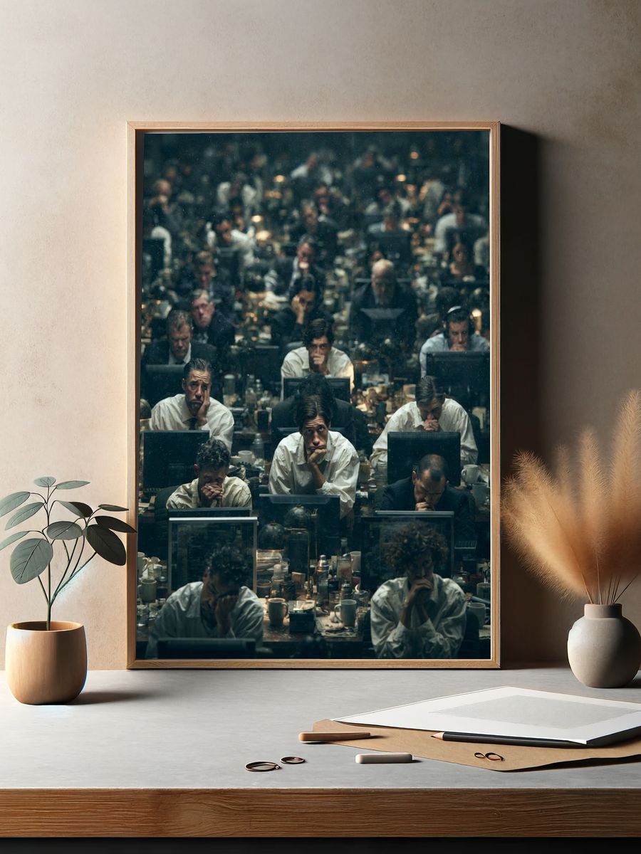 Office Crowd — Photography Print. — room view 2